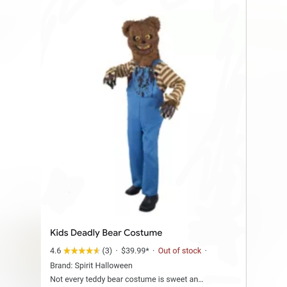 Bear costume.